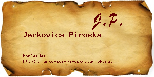 Jerkovics Piroska névjegykártya